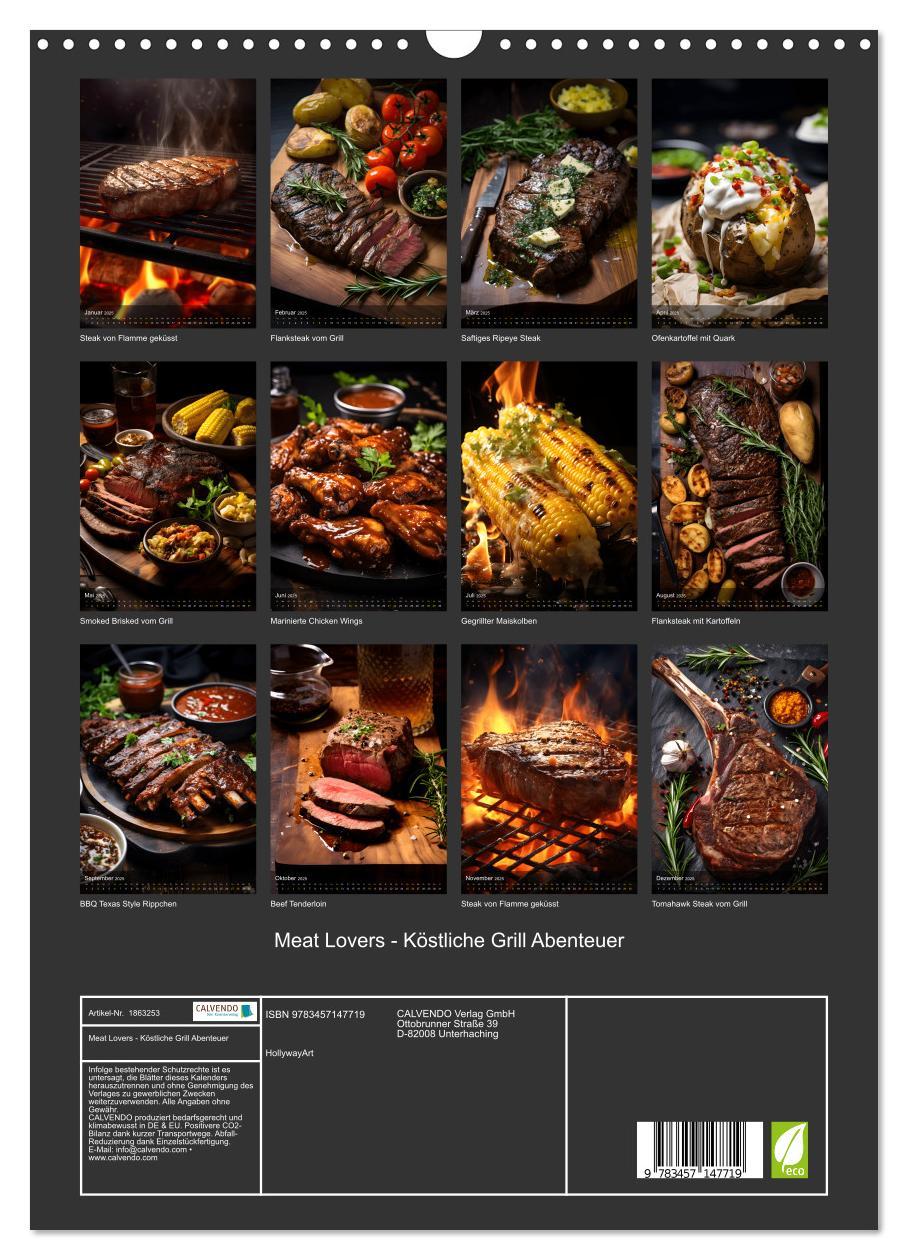 Bild: 9783457147719 | Meat Lovers - Köstliche Grill Abenteuer (Wandkalender 2025 DIN A3...