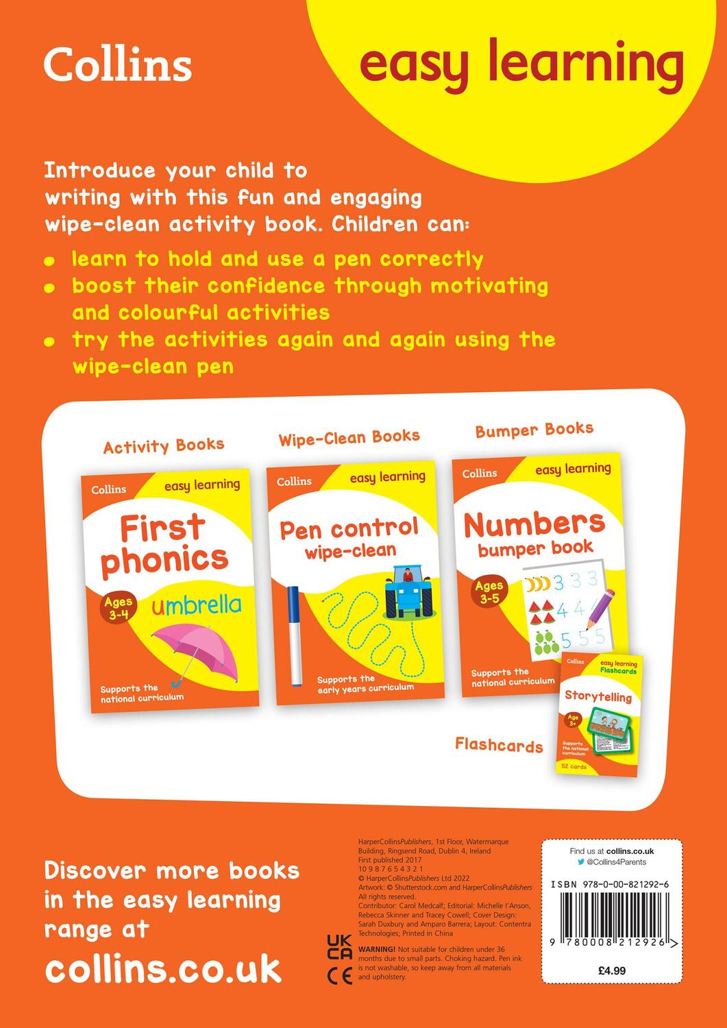 Bild: 9780008212926 | Lower Case Letters Age 3-5 Wipe Clean Activity Book | Learning | Buch