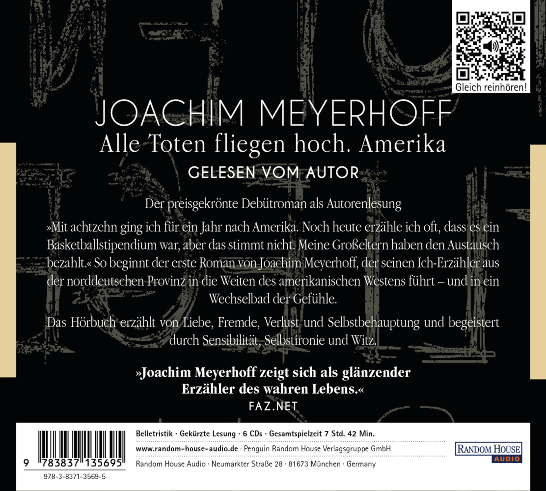 Bild: 9783837135695 | Alle Toten fliegen hoch - Amerika, 6 Audio-CDs | Joachim Meyerhoff