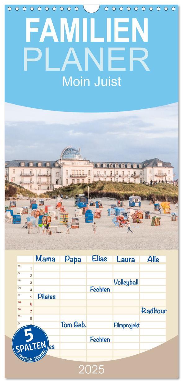 Cover: 9783457102978 | Familienplaner 2025 - Moin Juist mit 5 Spalten (Wandkalender, 21 x...