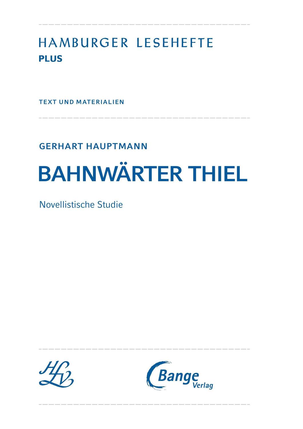 Bild: 9783804425750 | Bahnwärter Thiel | Hamburger Lesehefte + Königs Materialien | Buch