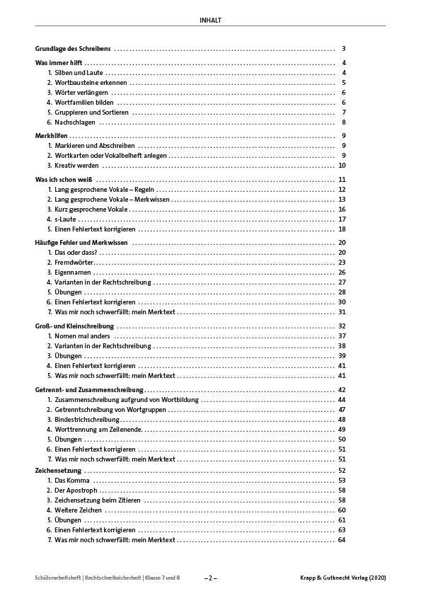 Bild: 9783946482789 | Rechtschreibsicherheit Klasse 7 und 8 - Schülerarbeitsheft | Broschüre