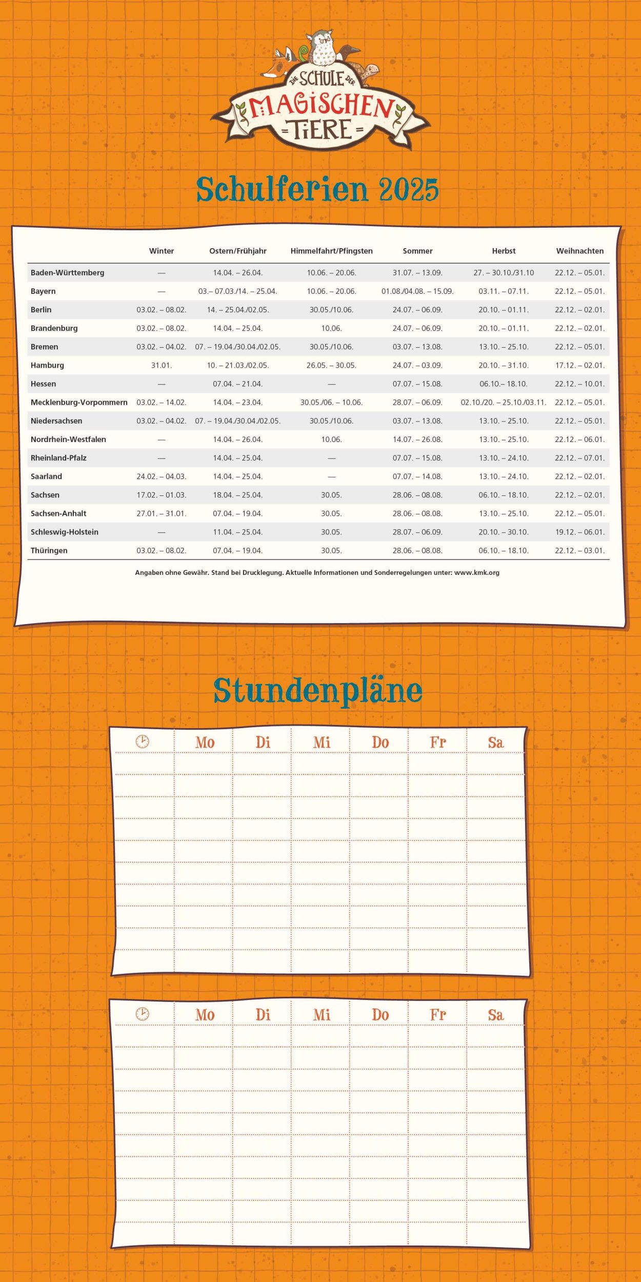 Bild: 4250809653396 | Schule der magischen Tiere 2025 - Broschürenkalender für Kinder -...