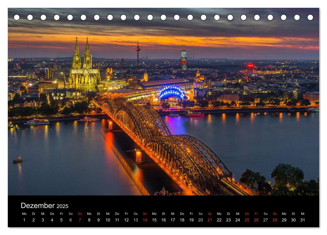 Bild: 9783435575718 | Köln Impressionen bei Nacht (Tischkalender 2025 DIN A5 quer),...