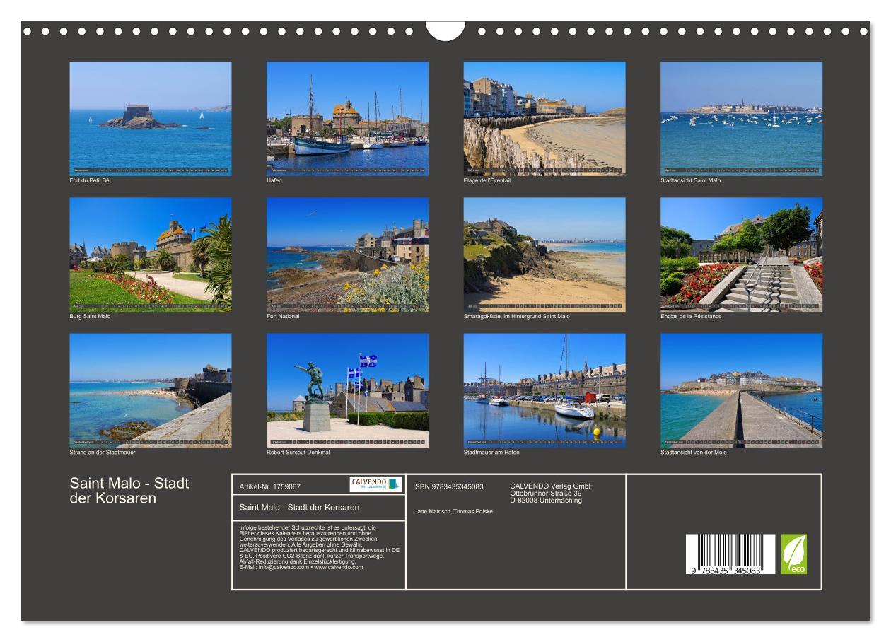 Bild: 9783435345083 | Saint Malo - Stadt der Korsaren (Wandkalender 2025 DIN A3 quer),...