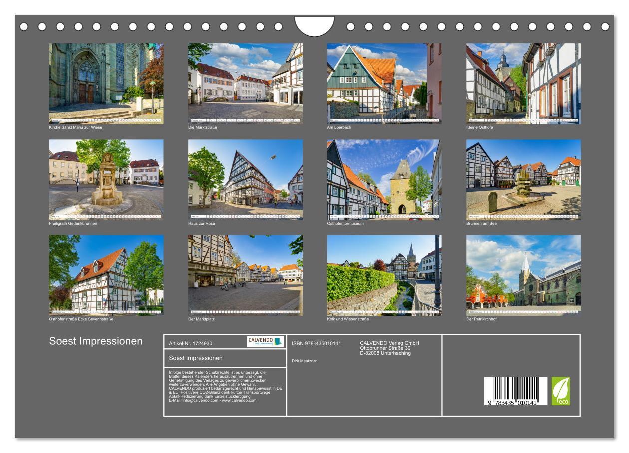 Bild: 9783435010141 | Soest Impressionen (Wandkalender 2025 DIN A4 quer), CALVENDO...