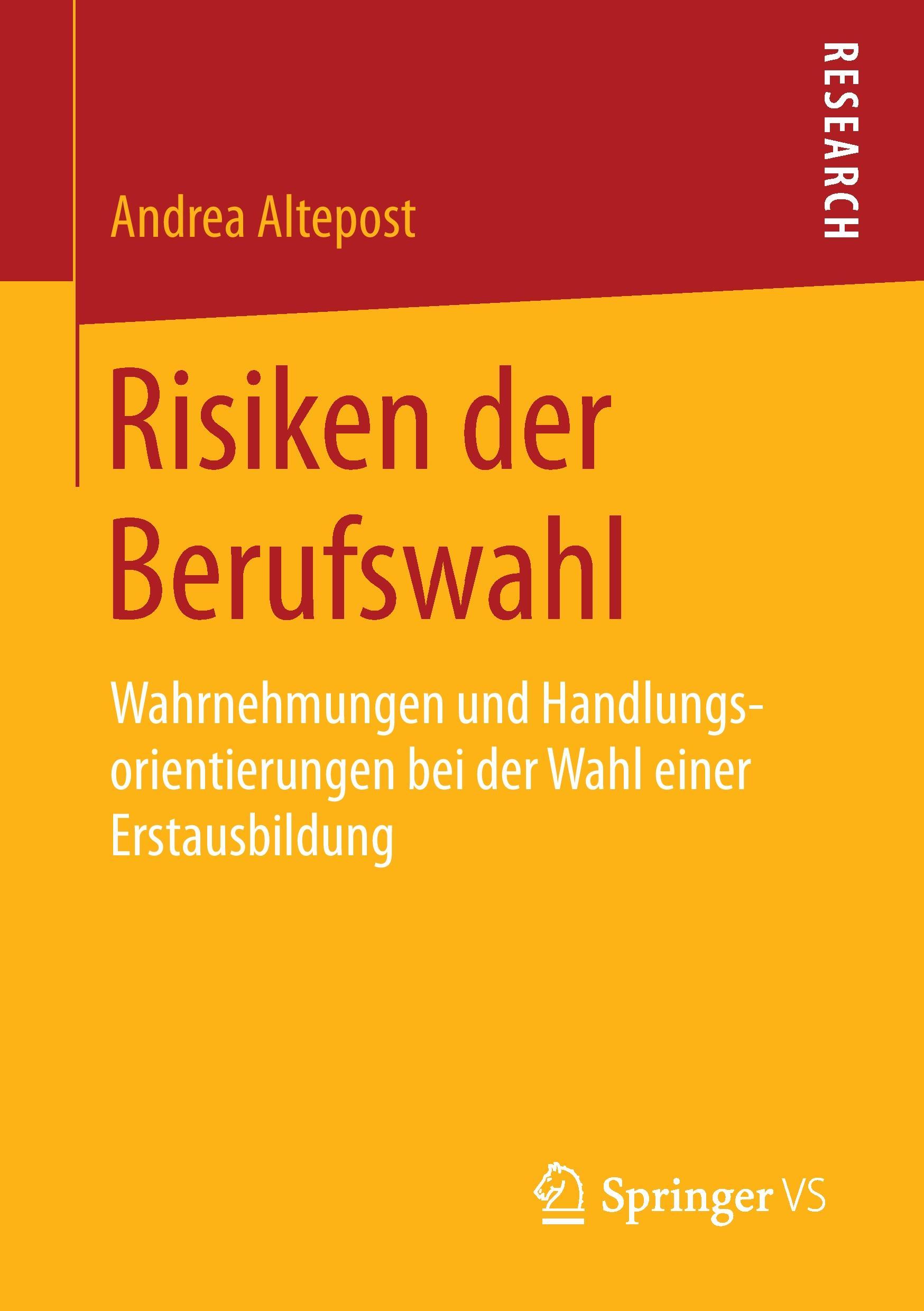 Cover: 9783658167431 | Risiken der Berufswahl | Andrea Altepost | Taschenbuch | Paperback