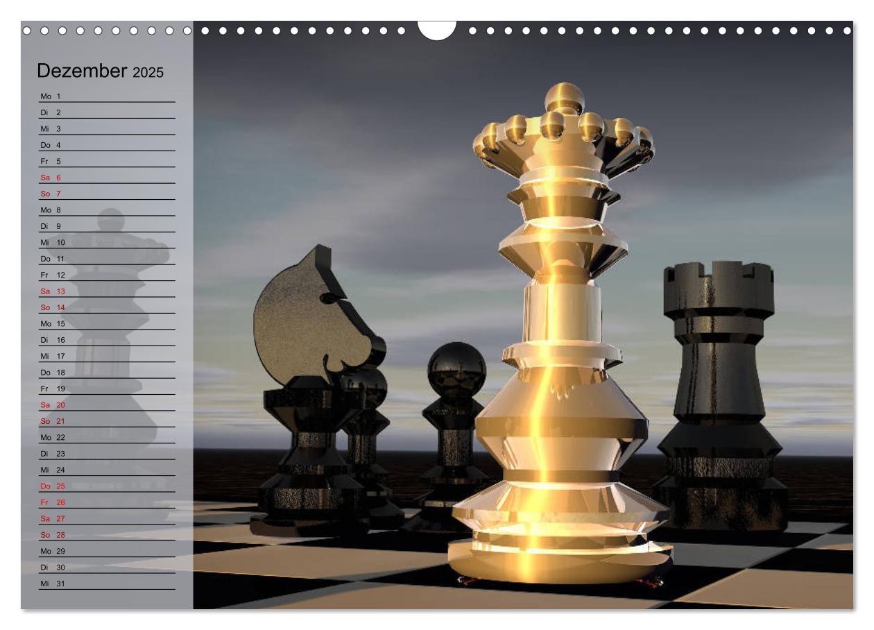 Bild: 9783435394128 | SCHACH - Spiel der Könige (Wandkalender 2025 DIN A3 quer), CALVENDO...