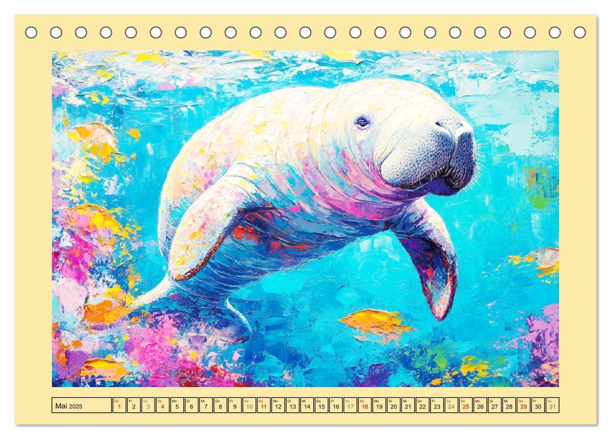 Bild: 9783457203620 | Manatee Paintings. Rundschwanzseekühe im Ölgemälde-Stil...