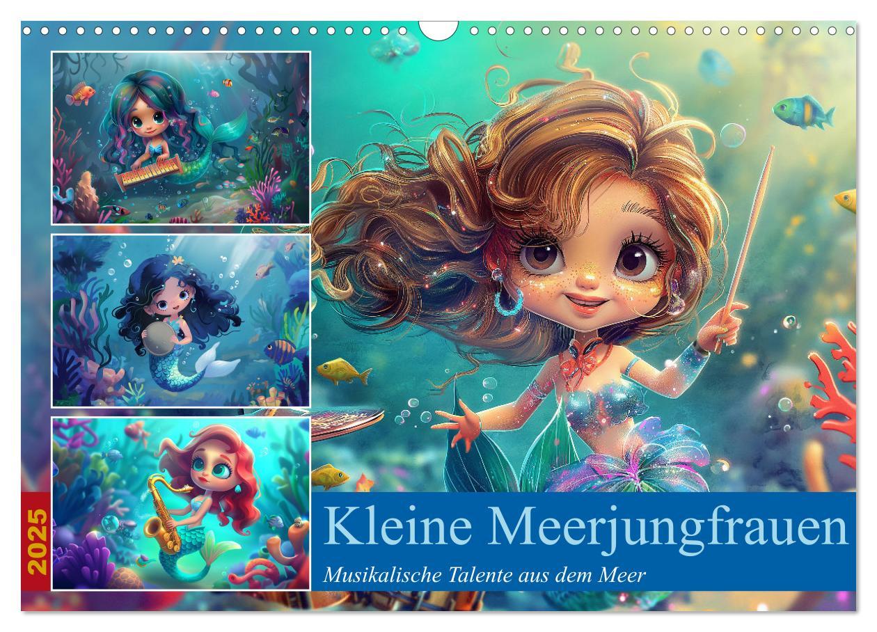 Cover: 9783383812996 | Kleine Meerjungfrauen (Wandkalender 2025 DIN A3 quer), CALVENDO...