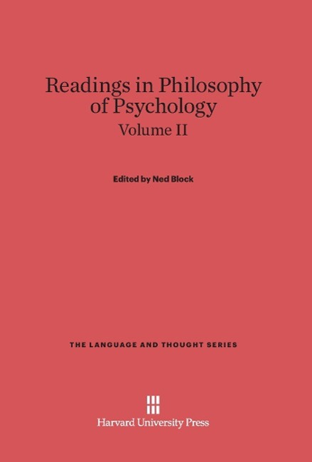 Cover: 9780674594715 | Readings in Philosophy of Psychology, Volume II | Ned Block | Buch