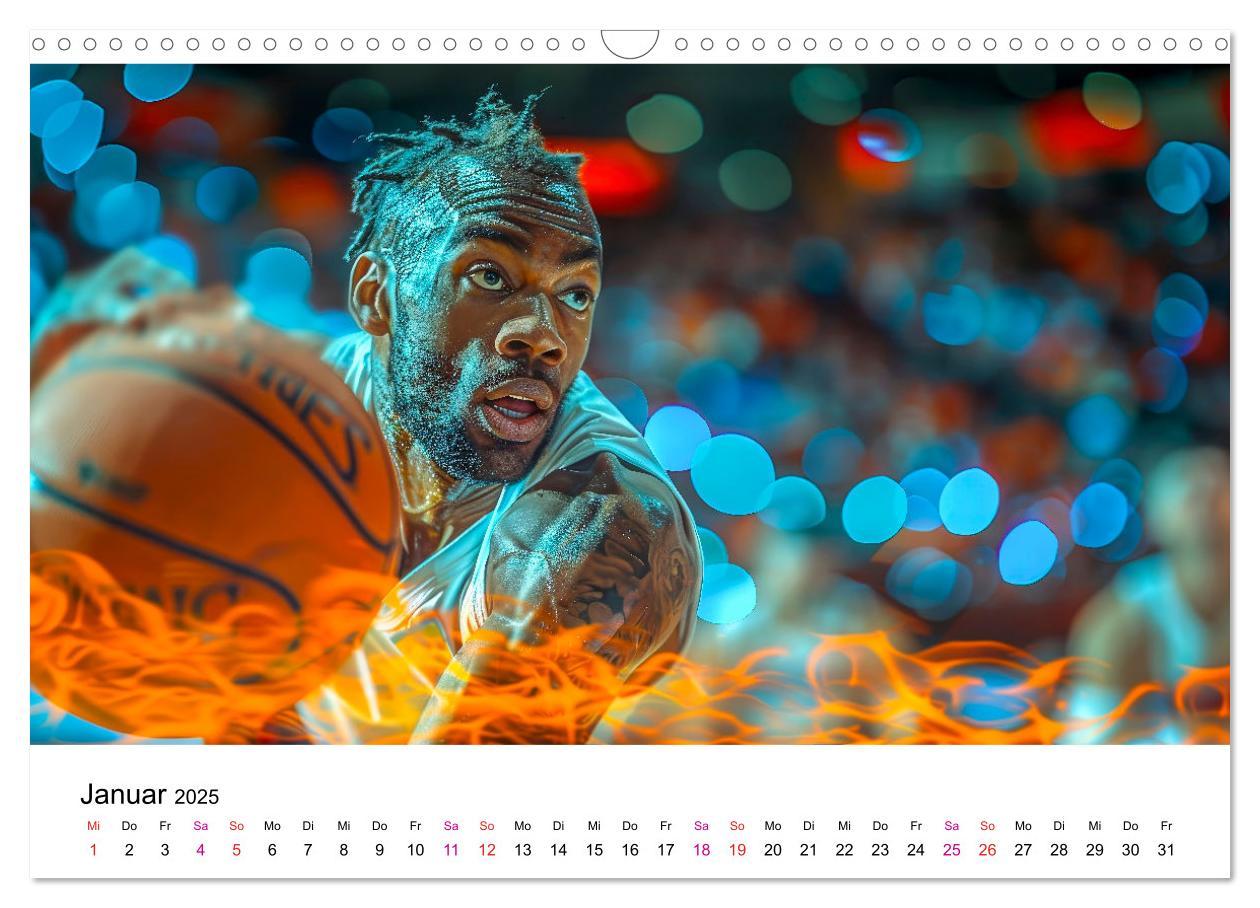 Bild: 9783457146729 | Basketball Erlebnisse (Wandkalender 2025 DIN A3 quer), CALVENDO...