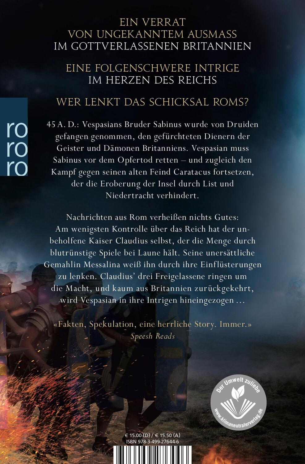 Rückseite: 9783499276446 | Vespasian: Das Blut des Bruders | Robert Fabbri | Taschenbuch | 2019