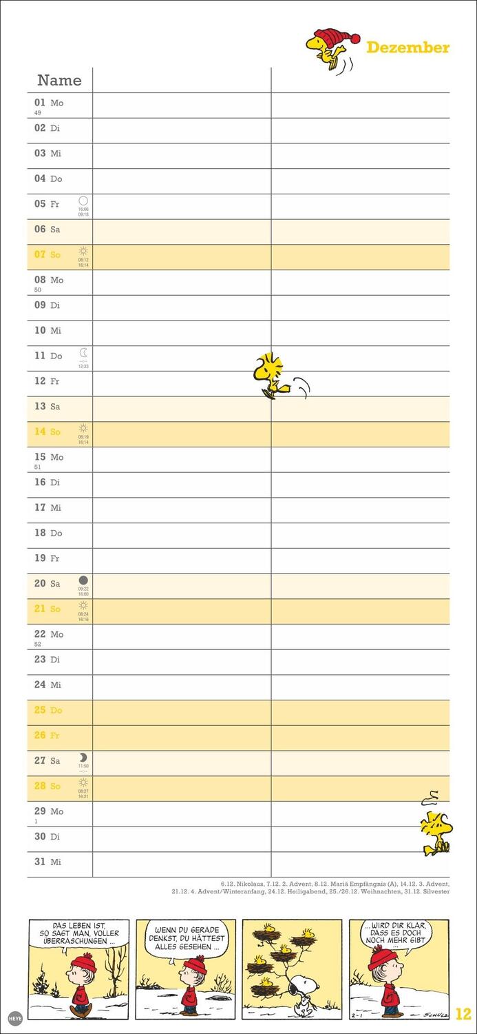 Bild: 9783756406081 | Peanuts Planer Wir zwei 2025 | Heye | Kalender | Spiralbindung | 14 S.