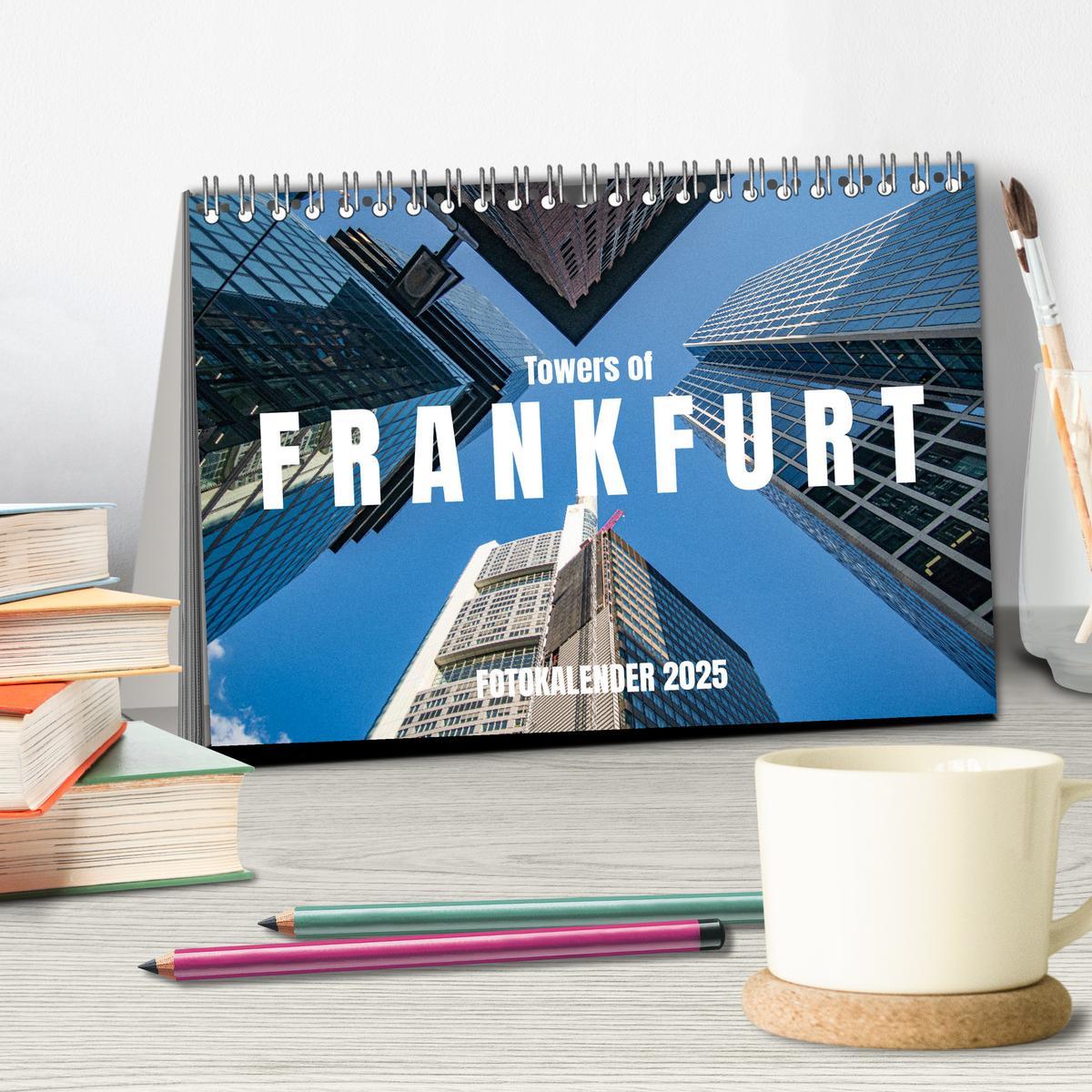 Bild: 9783383999109 | Towers of Frankfurt Fotokalender 2025 (Tischkalender 2025 DIN A5...