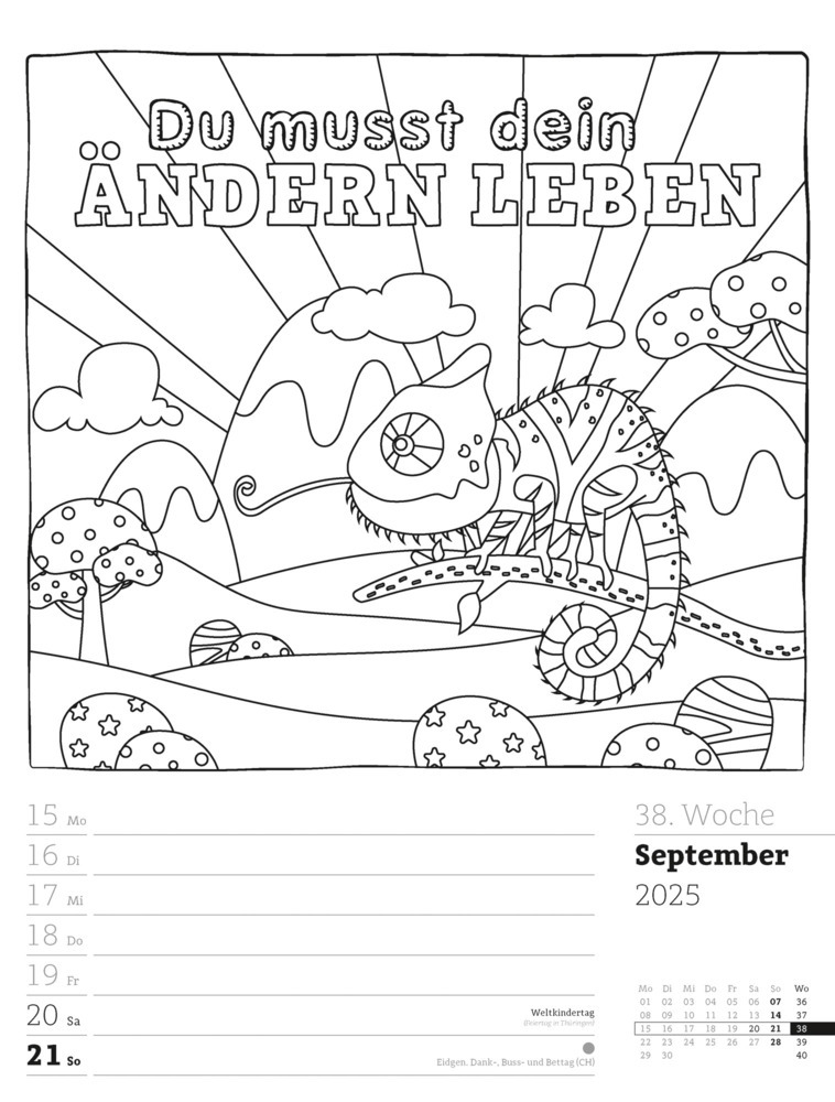 Bild: 9783838425955 | Klartext Sprüchekalender - Wochenplaner Kalender 2025 | Kunstverlag