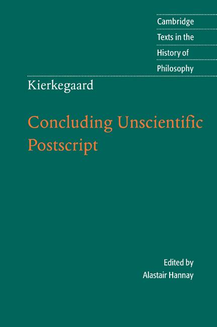 Cover: 9780521709101 | Kierkegaard | Concluding Unscientific Postscript | Alastair Hannay