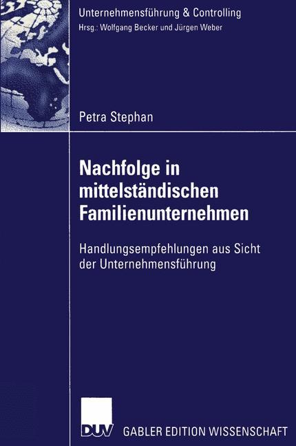 Cover: 9783824476626 | Nachfolge in mittelständischen Familienunternehmen | Petra Stephan