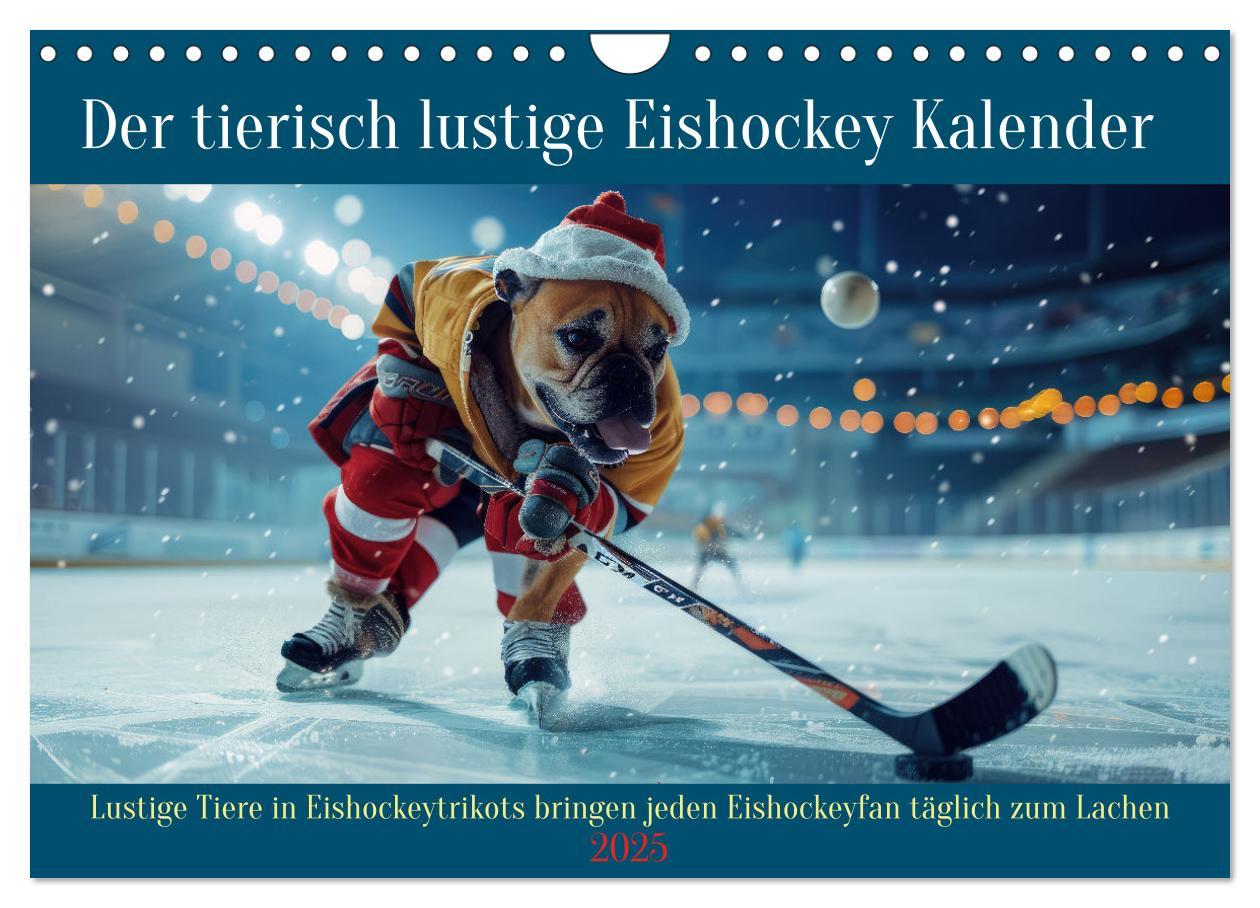 Cover: 9783457160633 | Der tierisch lustige Eishockey Kalender (Wandkalender 2025 DIN A4...