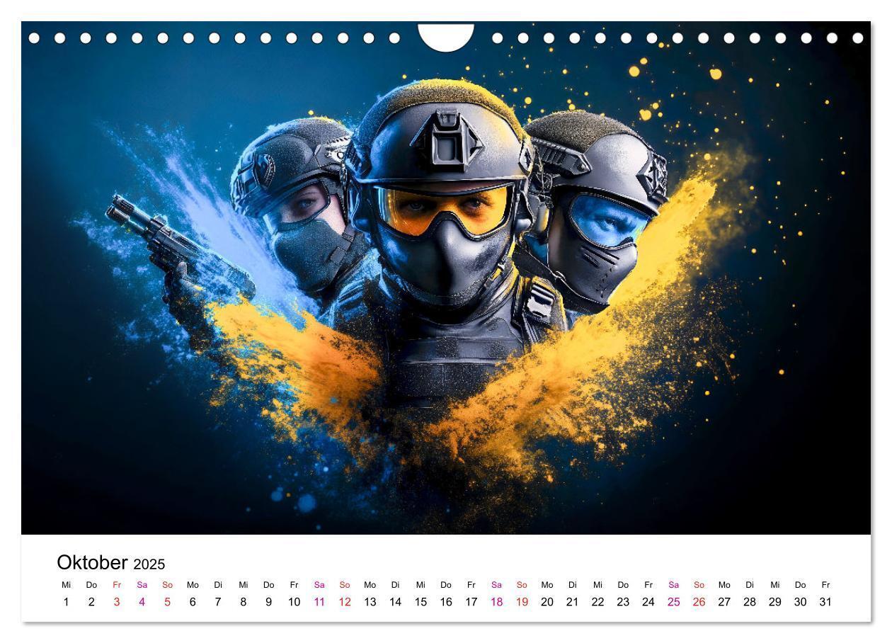 Bild: 9783457204573 | Paintball cool (Wandkalender 2025 DIN A4 quer), CALVENDO...