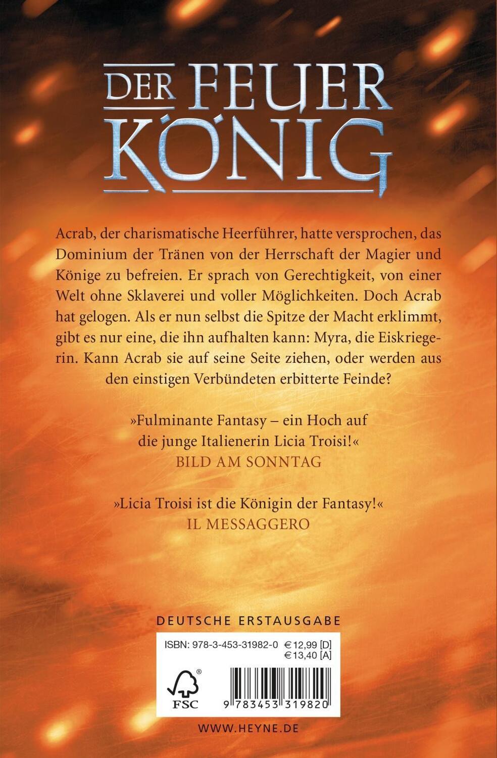 Bild: 9783453319820 | Der Feuerkönig | Die Dominium-Saga - Roman | Licia Troisi | Buch