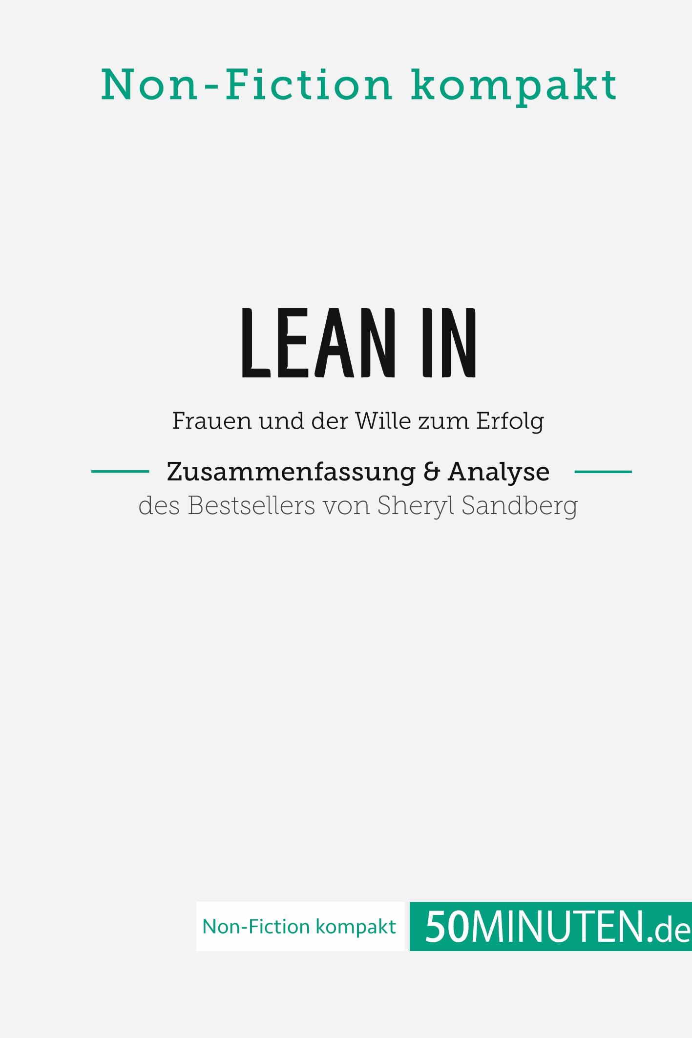 Cover: 9782808022699 | Lean In. Zusammenfassung &amp; Analyse des Bestsellers von Sheryl Sandberg