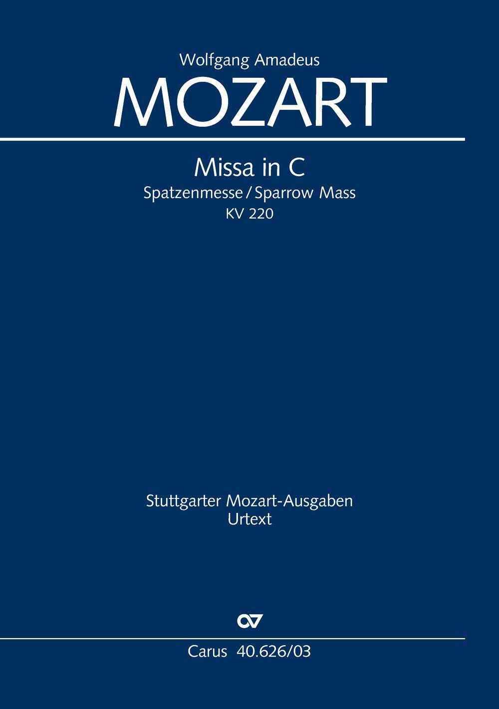 Cover: 9790007084592 | Missa in C | Spatzenmesse | Wolfgang Amadeus Mozart | Taschenbuch