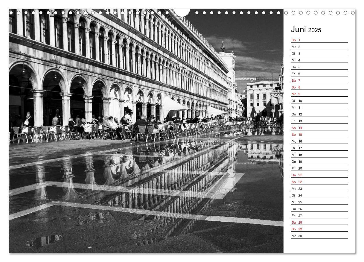 Bild: 9783435532735 | Venedig schwarz-weiß (Wandkalender 2025 DIN A3 quer), CALVENDO...