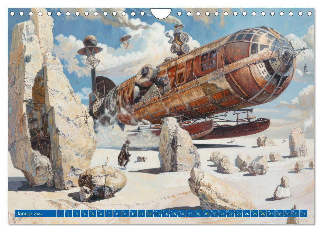 Bild: 9783383807596 | Steampunk Luftschiffe mit einer surrealen Note (Wandkalender 2025...