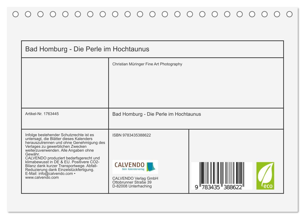 Bild: 9783435388622 | Bad Homburg - Die Perle im Hochtaunus (Tischkalender 2025 DIN A5...