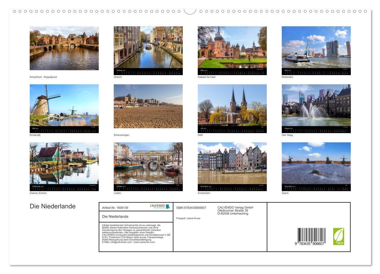 Bild: 9783435806607 | Die Niederlande (hochwertiger Premium Wandkalender 2025 DIN A2...