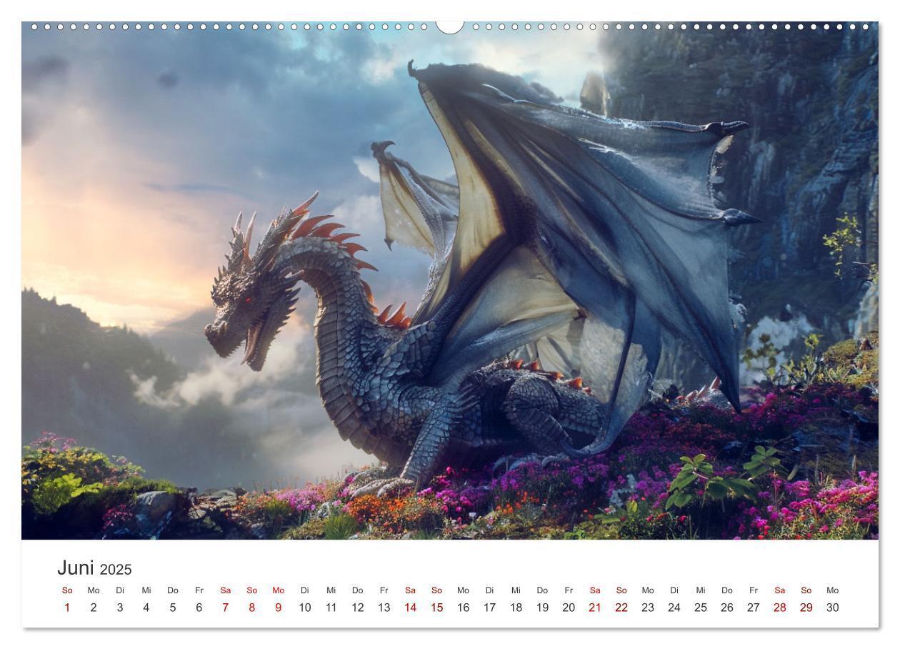 Bild: 9783383790959 | Das Jahr der Drachen (Wandkalender 2025 DIN A2 quer), CALVENDO...