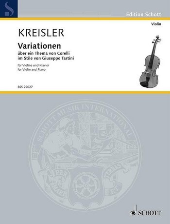 Cover: 9790001106658 | Variationen Uber Thema Corelli | Schott Music | EAN 9790001106658