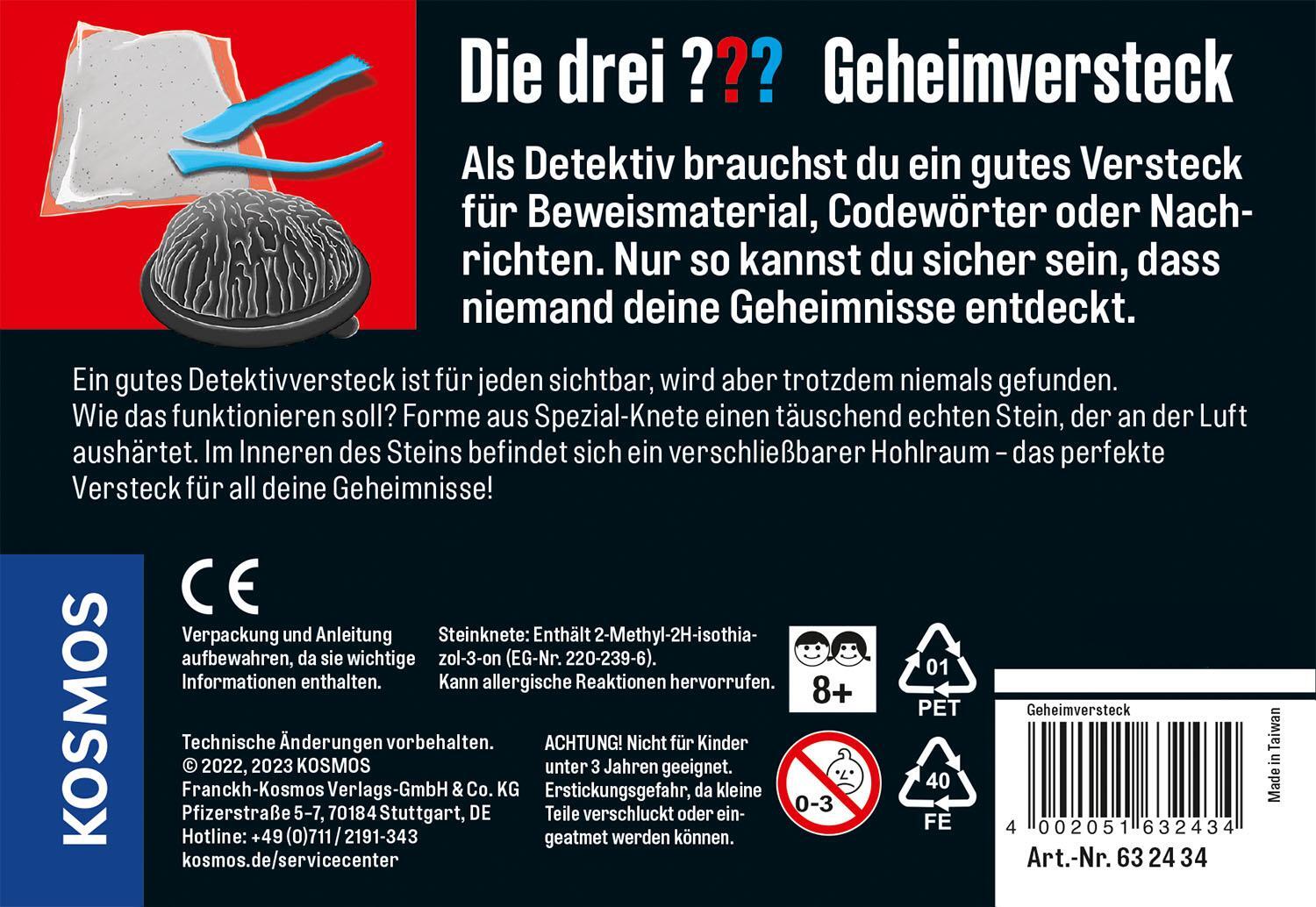 Rückseite: 4002051632434 | Die drei ??? Geheimversteck | Detektiv-Set | Spiel | Die drei ???