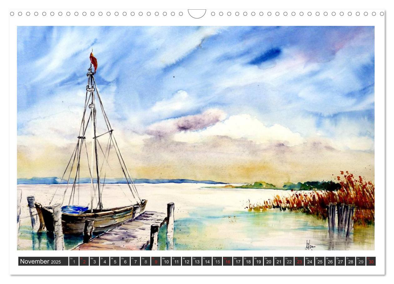 Bild: 9783435814084 | Aquarelle - Fischland-Darß (Wandkalender 2025 DIN A3 quer),...