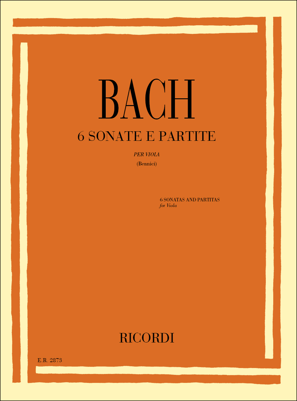 Cover: 9790041828732 | 6 Sonate E Partite BWV 1001 - 1006 | per viola | Johann Sebastian Bach