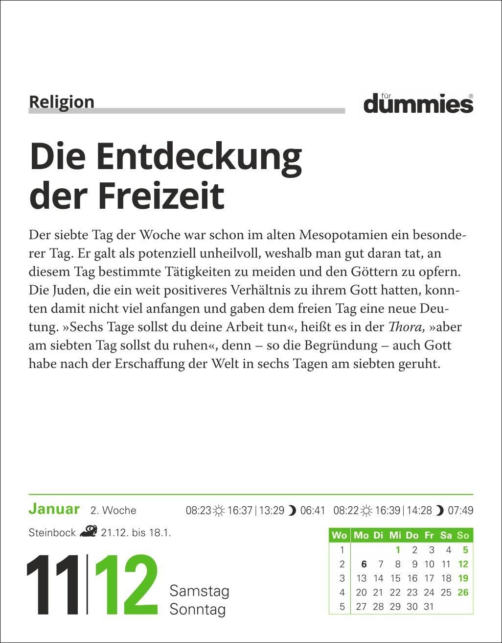 Bild: 9783840035470 | Die Welt erklärt für Dummies Tagesabreißkalender 2025 | Kalender