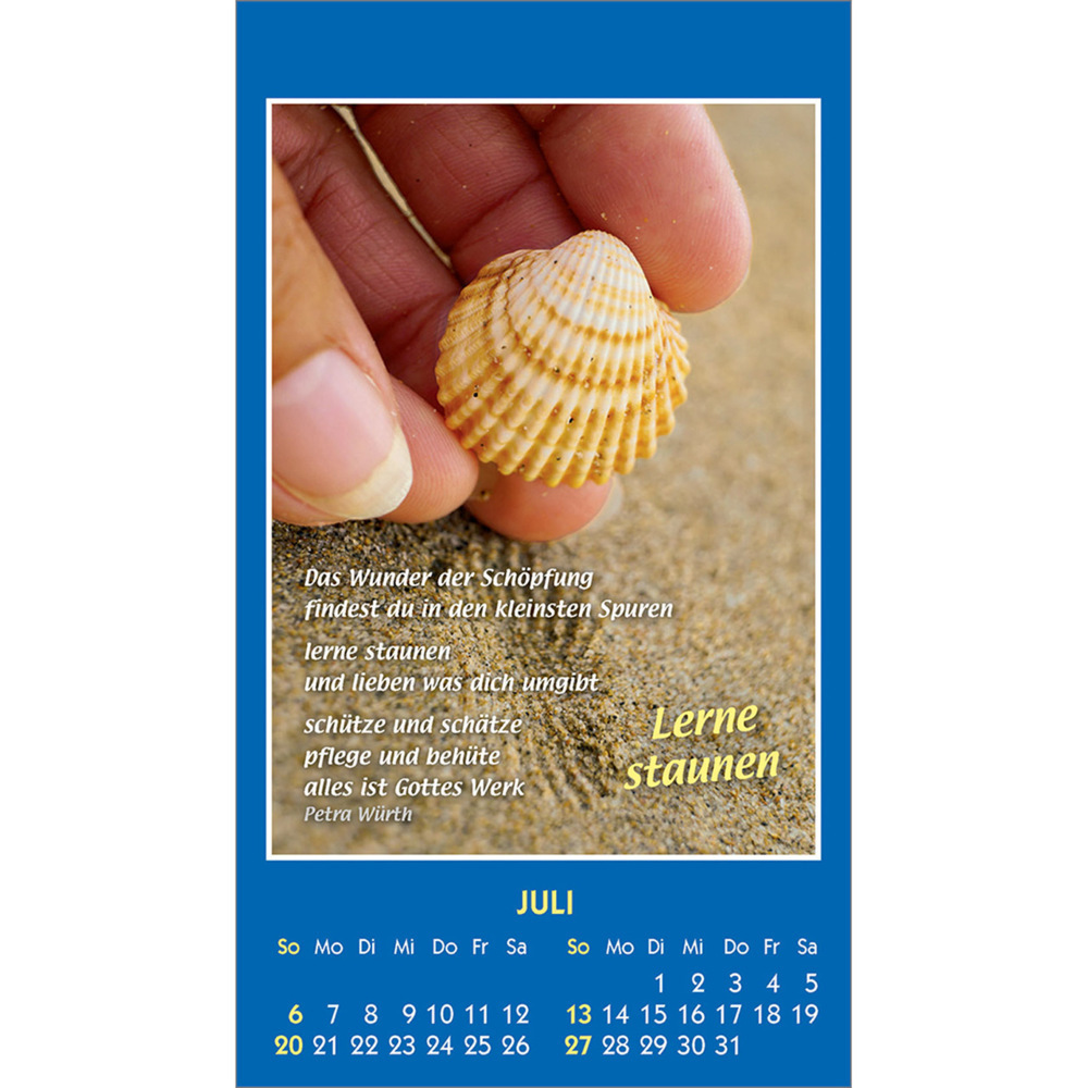 Bild: 9783754893159 | Geborgen in guten Händen 2025 | Mini-Aufkleber-Kalender | Petra Würth