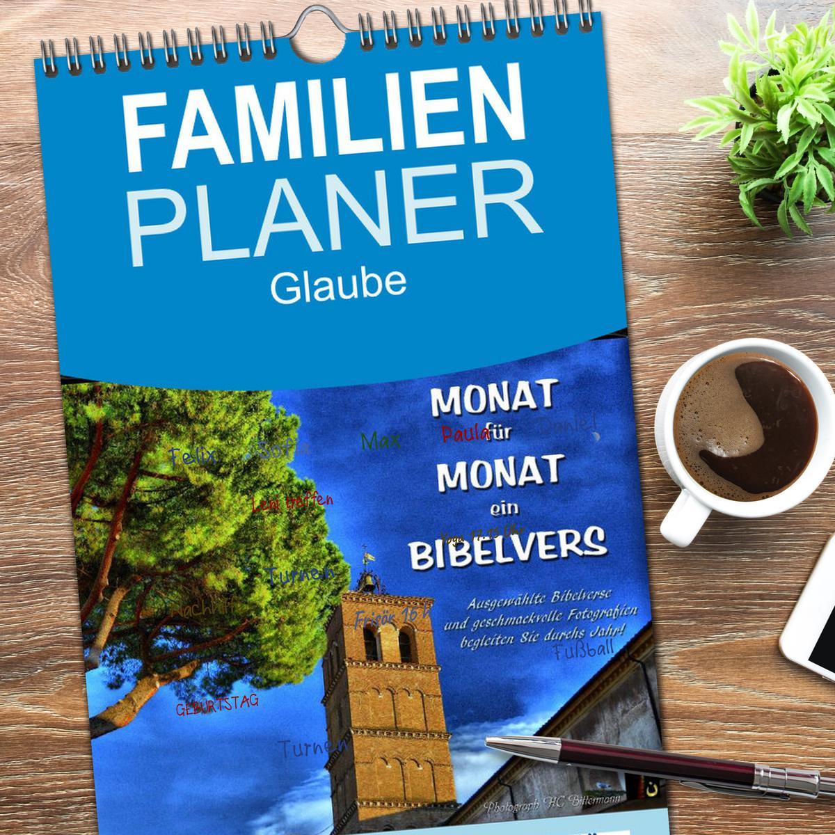 Bild: 9783457122815 | Familienplaner 2025 - Monat für Monat ein Bibelvers mit 5 Spalten...