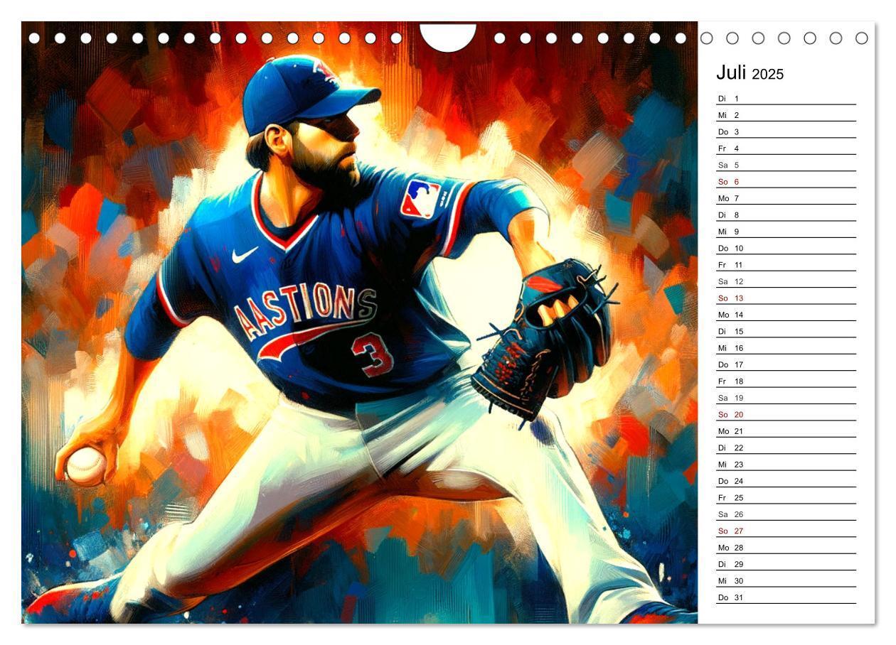 Bild: 9783383776366 | Baseball Acryl - Zwischen Realität und KI Visionen (Wandkalender...