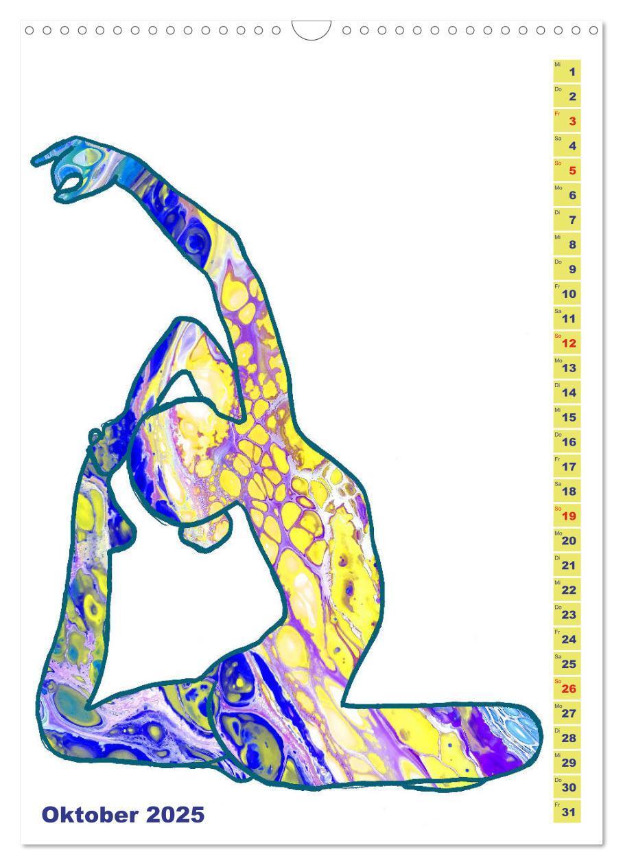 Bild: 9783435939336 | Prächtiges Yoga Pouring - Yoga verschmilzt mit Kunst (Wandkalender...