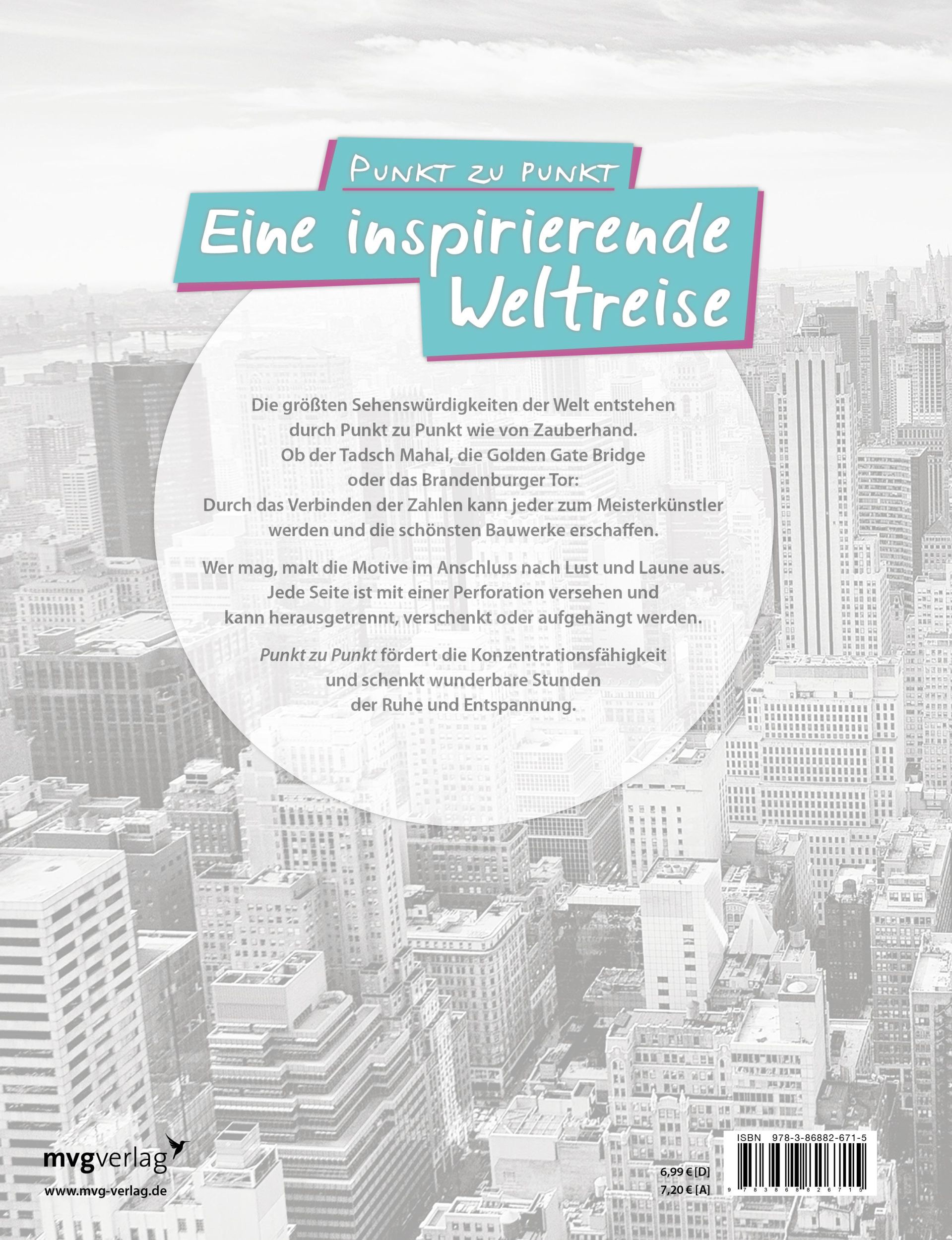 Rückseite: 9783868826715 | Punkt zu Punkt: Eine inspirierende Weltreise: Malbuch für Erwachsene