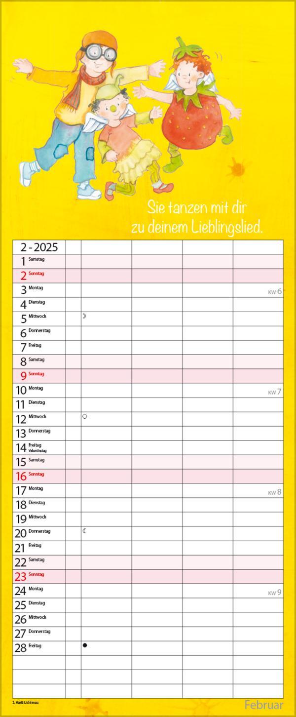 Bild: 9783731876847 | Familientimer Schutzengel 2025 | Verlag Korsch | Kalender | 14 S.