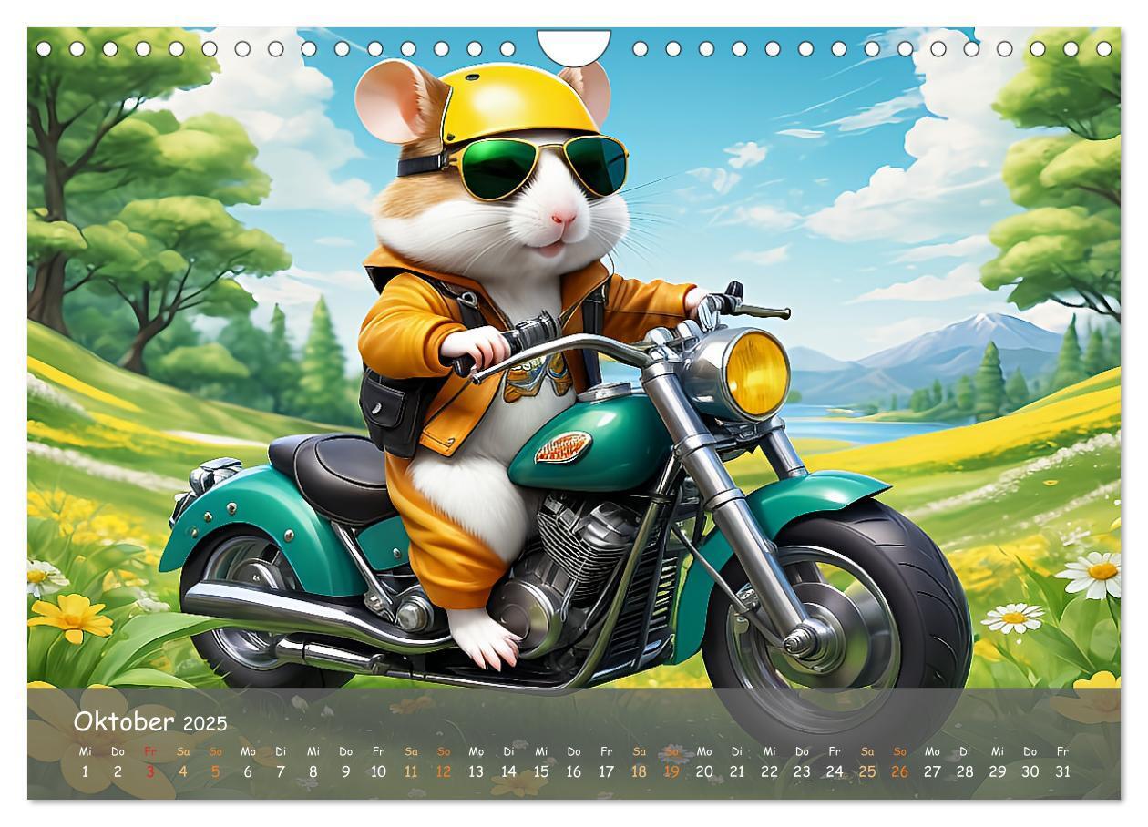 Bild: 9783457131404 | Tierische Motorradfahrer (Wandkalender 2025 DIN A4 quer), CALVENDO...