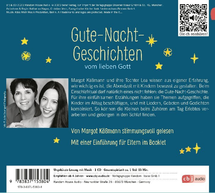 Bild: 9783837153804 | Fünf-Minuten-Gute-Nacht-Geschichten vom lieben Gott, 1 Audio-CD | CD