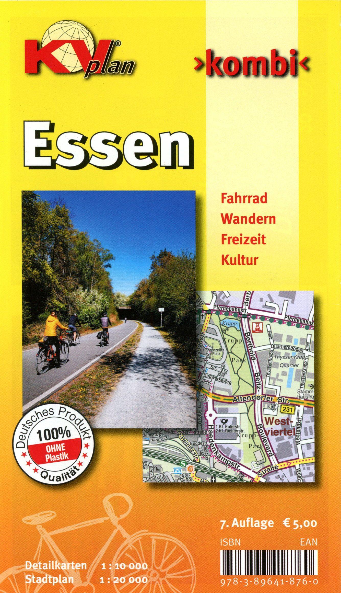 Cover: 9783896418760 | Essen - Stadtplan | Sascha René Tacken | (Land-)Karte | Deutsch | 2022