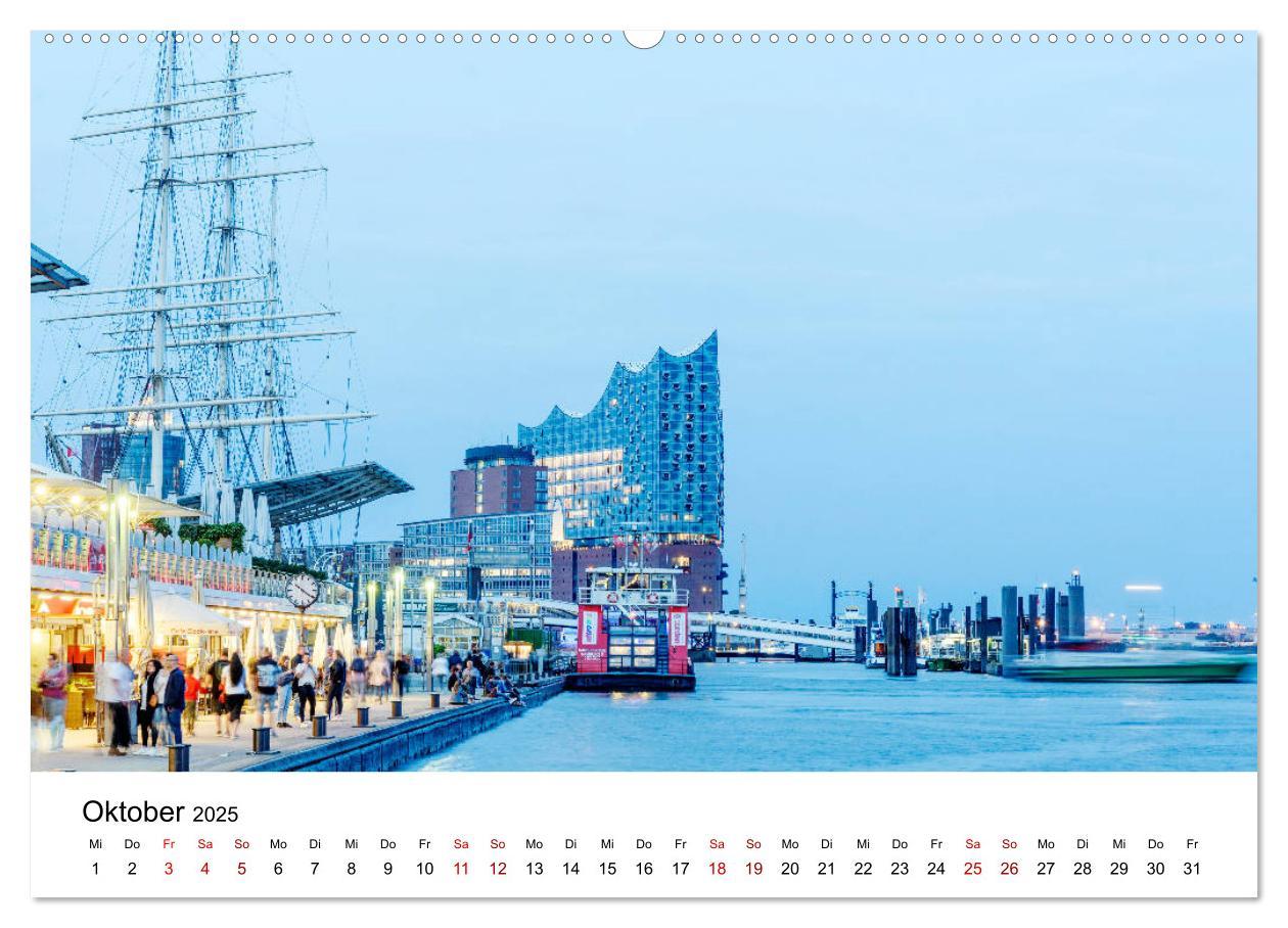 Bild: 9783435215003 | Die farbige Hafenstadt Hamburg (Wandkalender 2025 DIN A2 quer),...