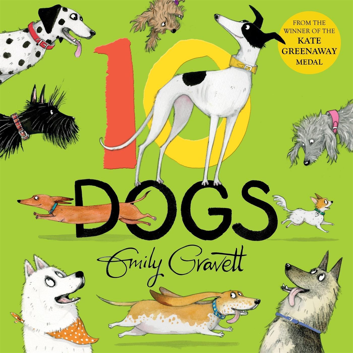 Cover: 9781529028096 | 10 Dogs | A Funny Furry Counting Book | Emily Gravett | Taschenbuch