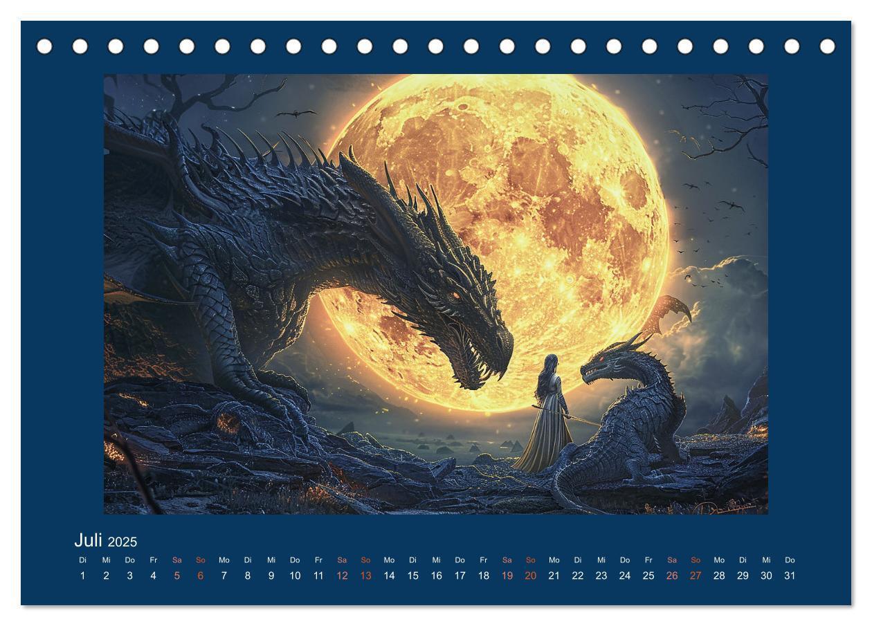 Bild: 9783383821455 | Drachenkrieger (Tischkalender 2025 DIN A5 quer), CALVENDO...