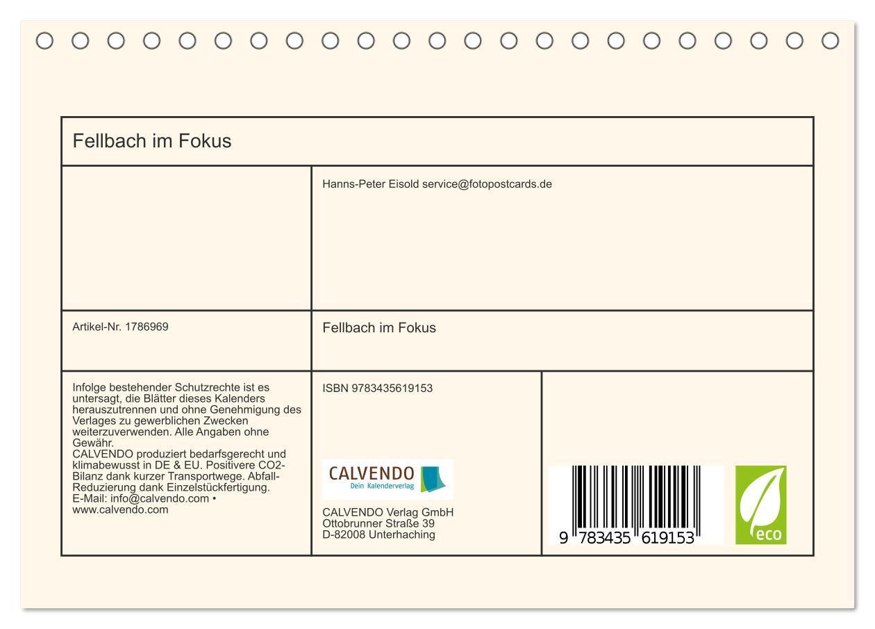 Bild: 9783435619153 | Fellbach im Fokus (Tischkalender 2025 DIN A5 quer), CALVENDO...